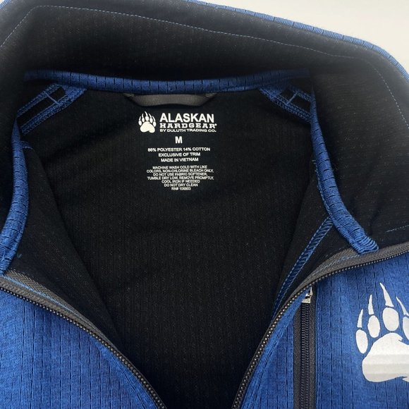 Alaskan Hardgear Shirt Mens Medium Duluth Trading 1/4 Zip Swing Dog Mock Sweater - Picture 3 of 7